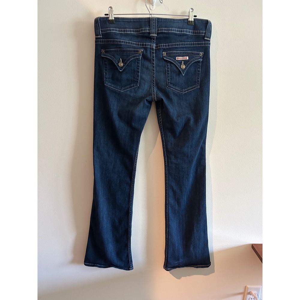 Hudson Signature Midrise Bootcut Jeans Lux Dark Wash 31 Flap Pocket WM170DMS - Picture 4 of 7